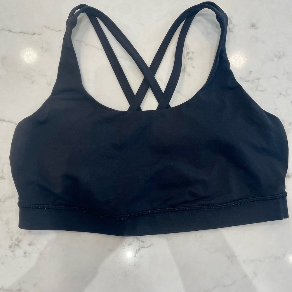 Lululemon Sz 8 Black Sports Bra